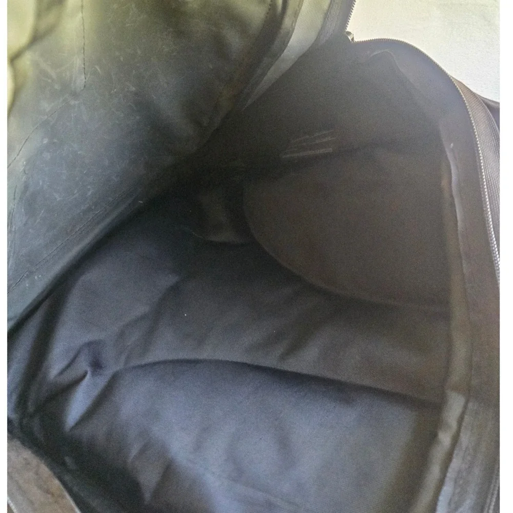 Unbranded Backpack Mens OS Black Canvas Utility‎ Multi Pocket Padded Straps